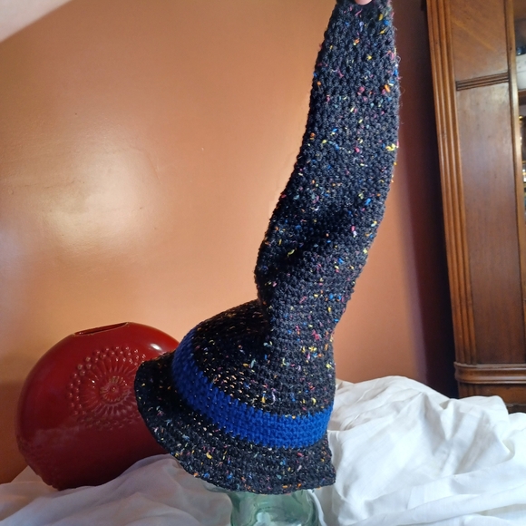Handmade Children's Wizard style crochet hat. Sz. Medium-Large Children's - Picture 4 of 5